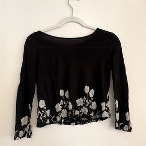 Urban outfitters floral crop top